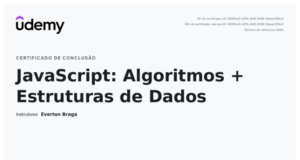 Curso JavaScript Algoritmos e Estruturas de Dados