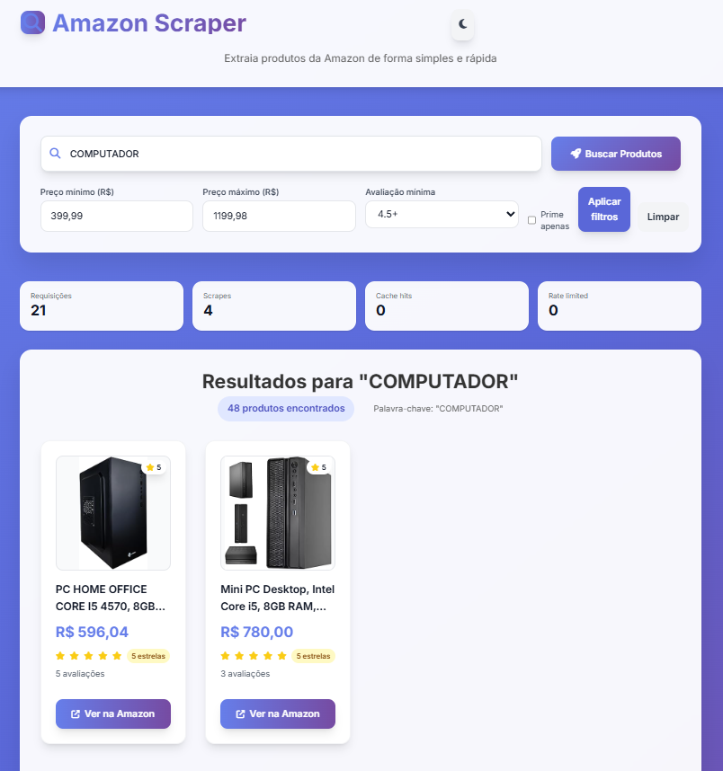 Amazon Scraper – Full-stack
